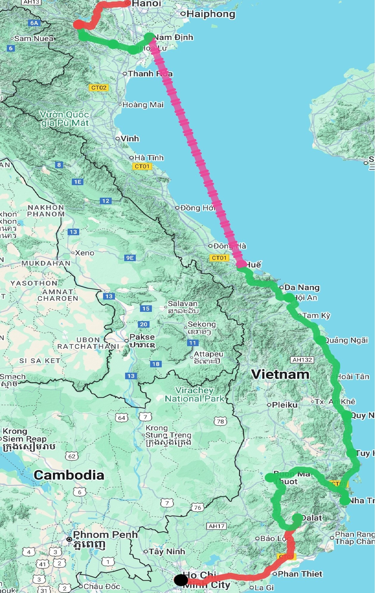 Saigon to Hanoi Bike Tour 16 Days