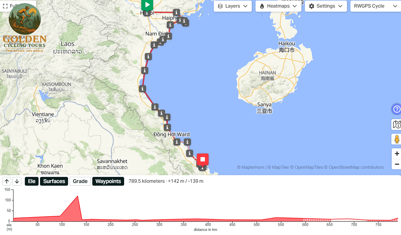 15 Days Hanoi to Hue Coastal Cycling Tour