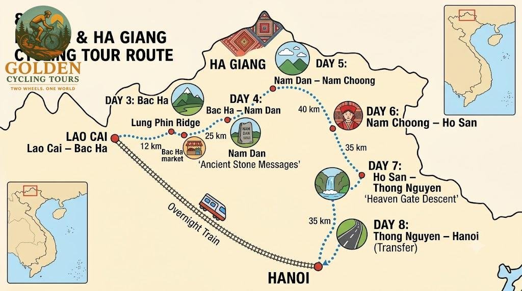 Vietnam Offroad Mountain Trail Bike Tour: Bac Ha to Ha Giang 8-Day