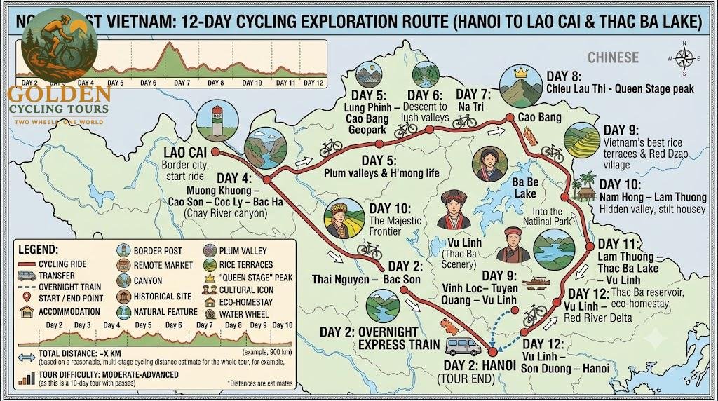 Bac Ha Hoang Su phi Mountain Bike Tour 12 Days