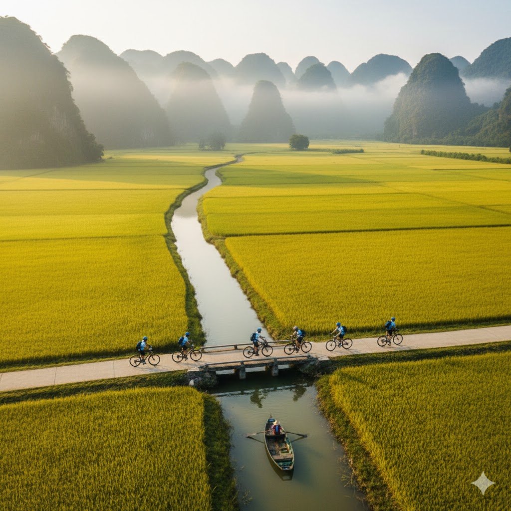 Circuit vélo Tam Coc : L'Épopée au Cœur de la Baie d'Halong Terrestre